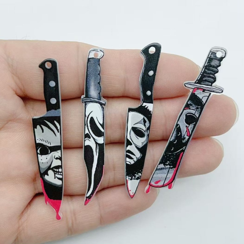 Jewelry Making Pendants - 10 sztuk akrylowych ozdób na Halloween,
