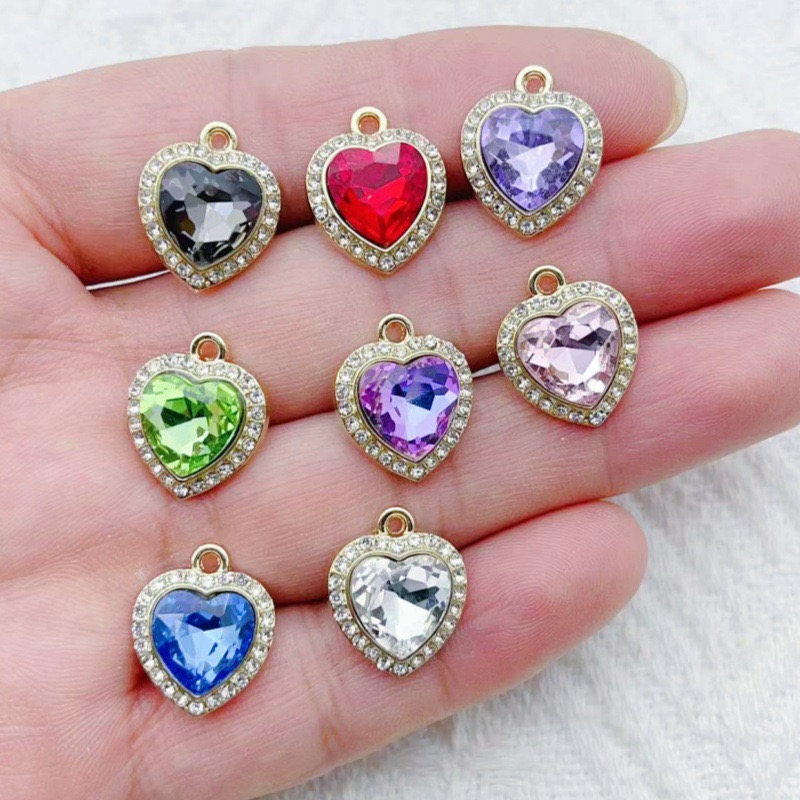 Jewelry Making Pendants - 10 szt. zawieszek w kształcie serca