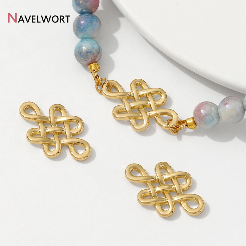 Jewelry Making Knots - Złote (18K) pozłacane mosiężne łączniki w