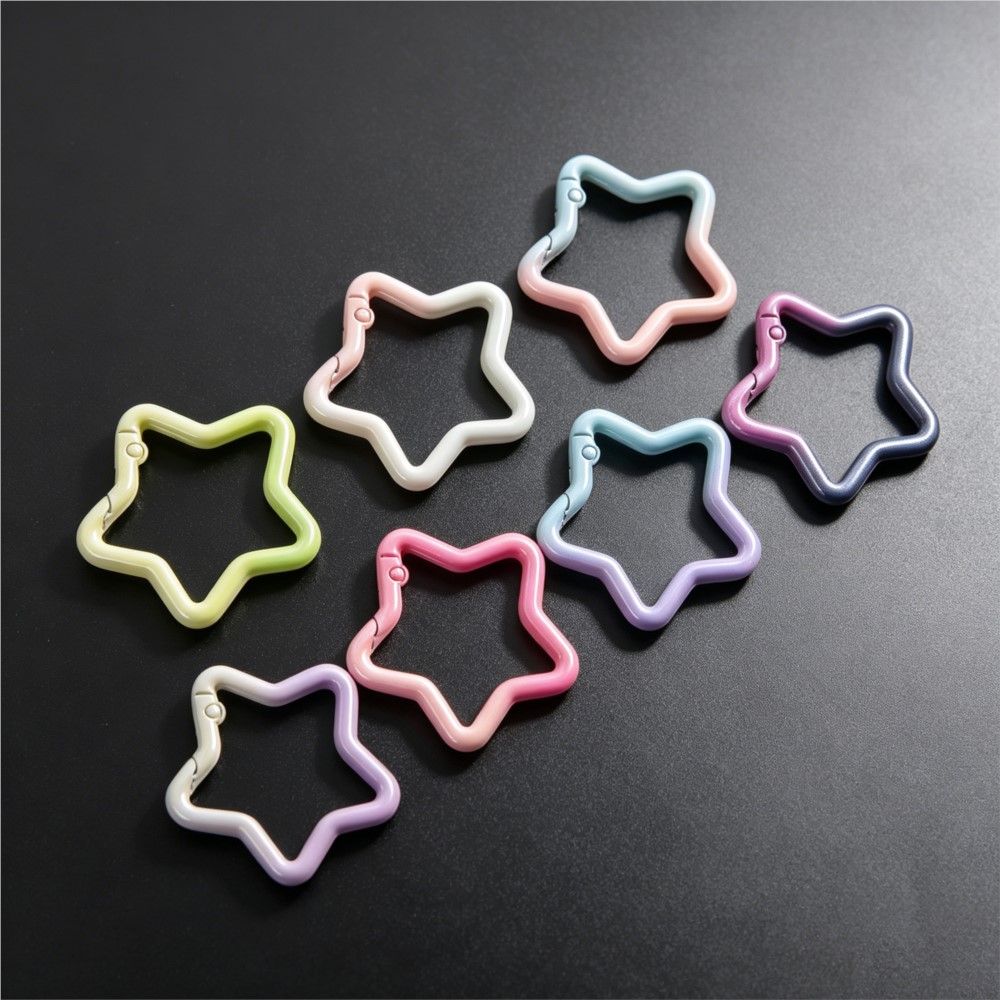 Jewelry Making Charms - 5 SZT. Gradientowe Kółka Sprężynowe w