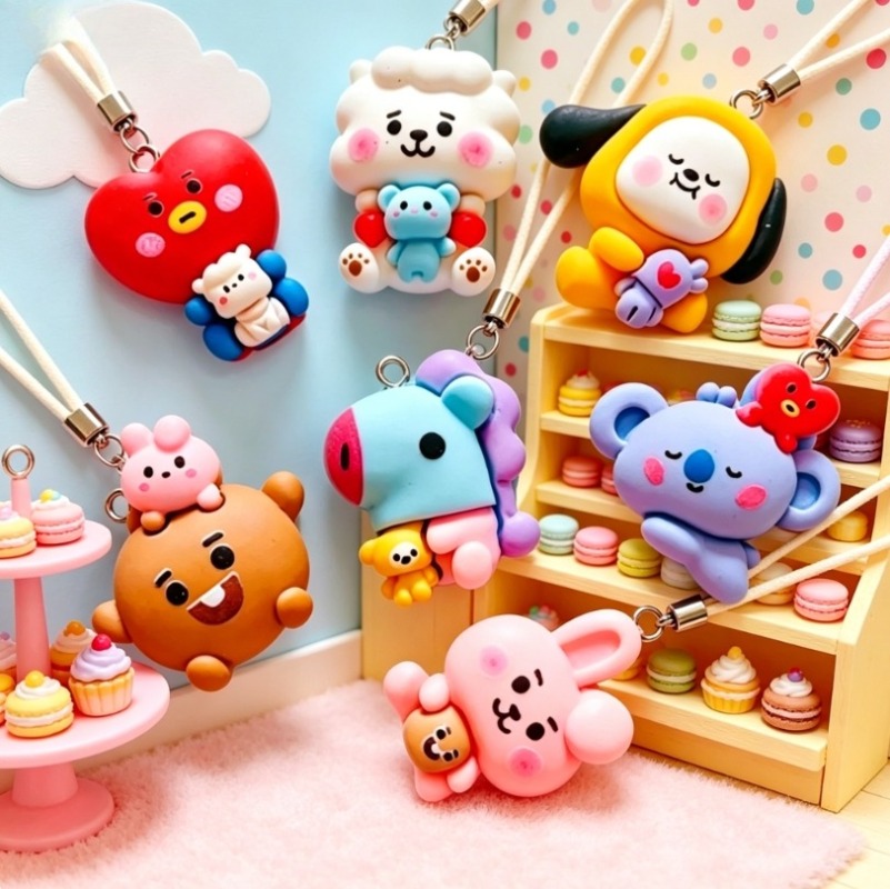 7 szt. BT21 Żywiczne Charmsy z – Jewelry Making Charms recenzja i cena